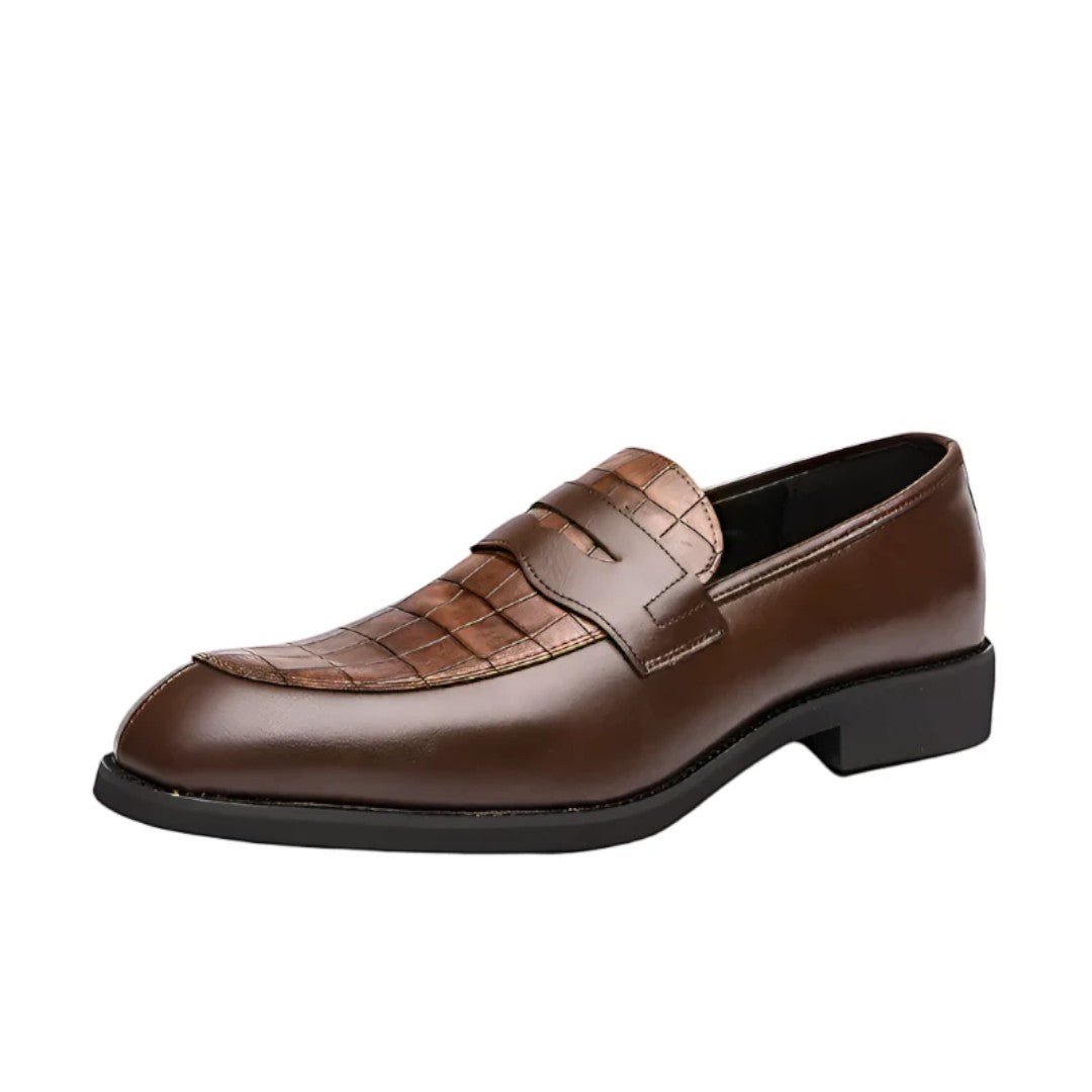 Alviro Croc Panel Loafers