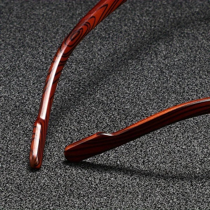 Bellmoor Square-Frame Sunglasses with Wood-Finish Arms