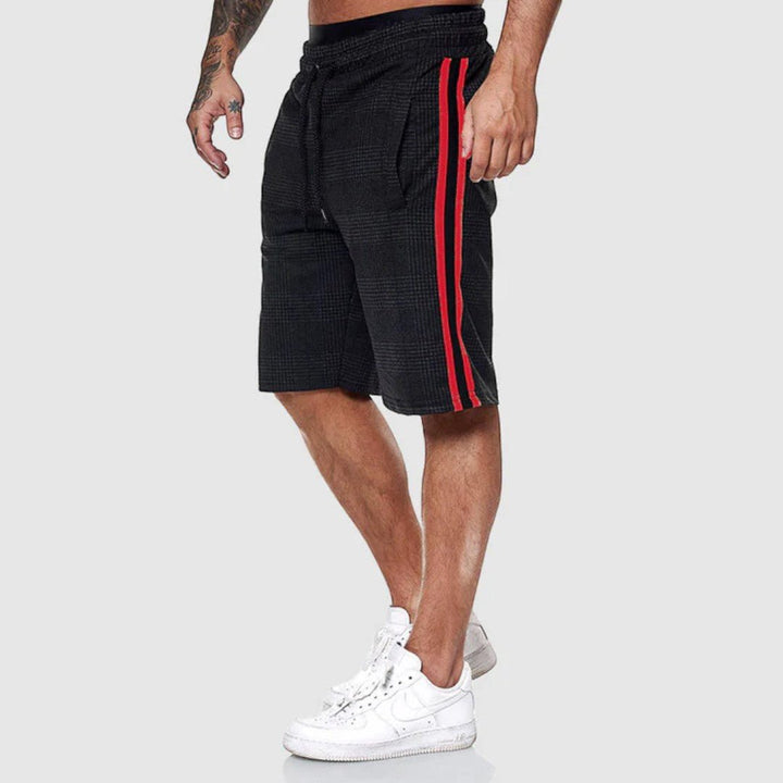 Calder Side Stripe Plaid Shorts