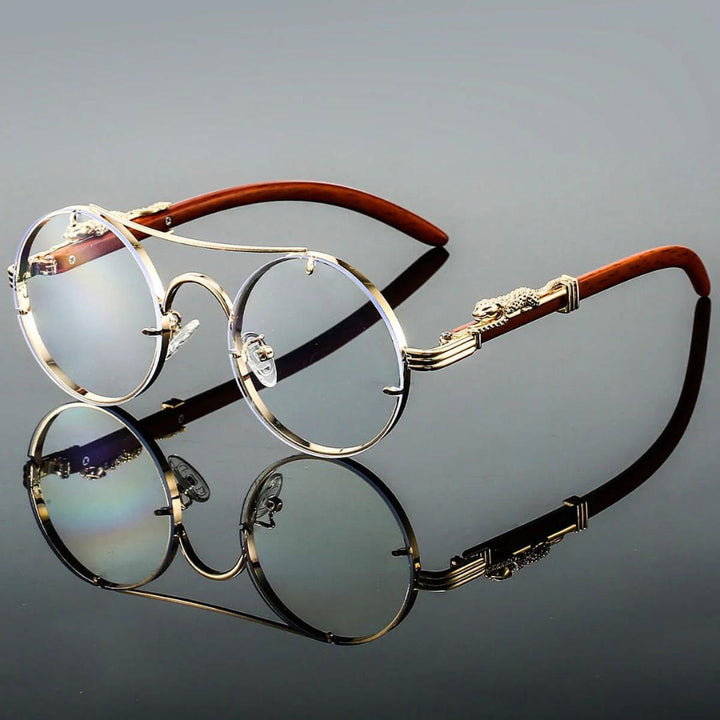 Calverton Double-Bridge Round Sunglasses