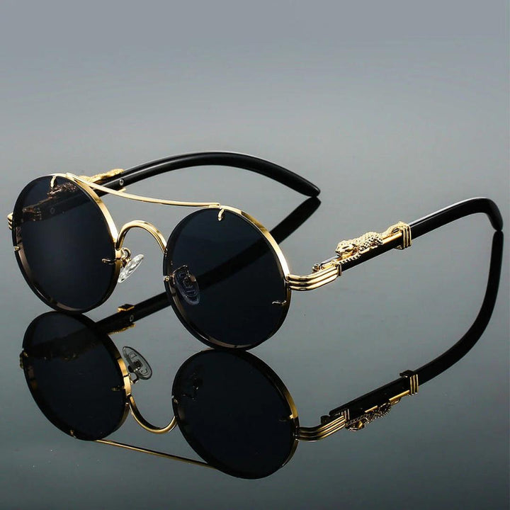 Calverton Double-Bridge Round Sunglasses