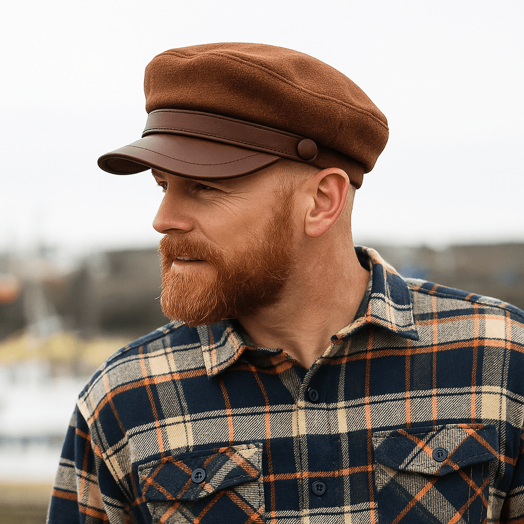 Corsica Felt Fisherman Cap with Leather Brim