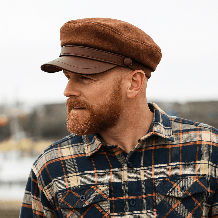Corsica Felt Fisherman Cap with Leather Brim