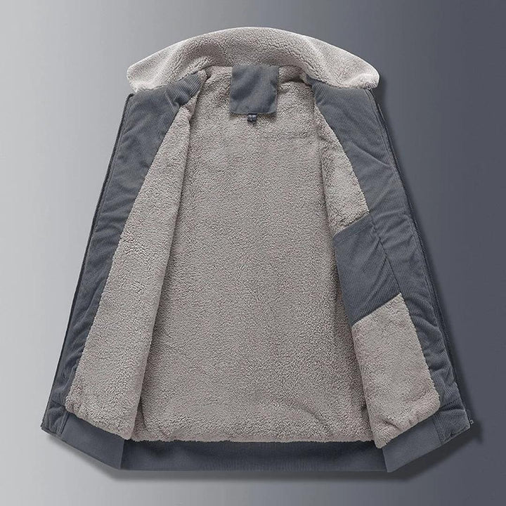 Dalton Zip-Front Corduroy Jacket with Fleece Lining