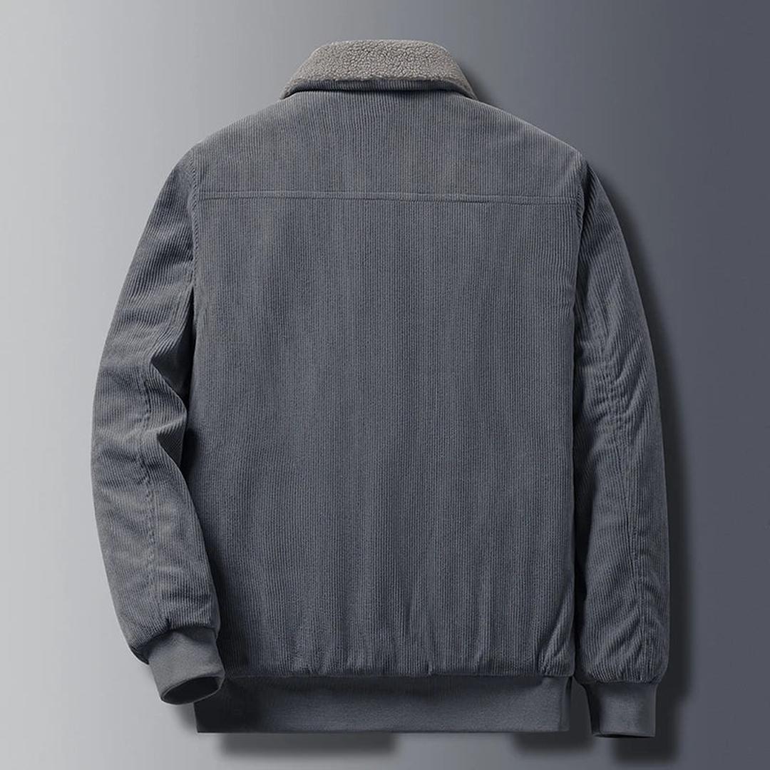 Dalton Zip-Front Corduroy Jacket with Fleece Lining