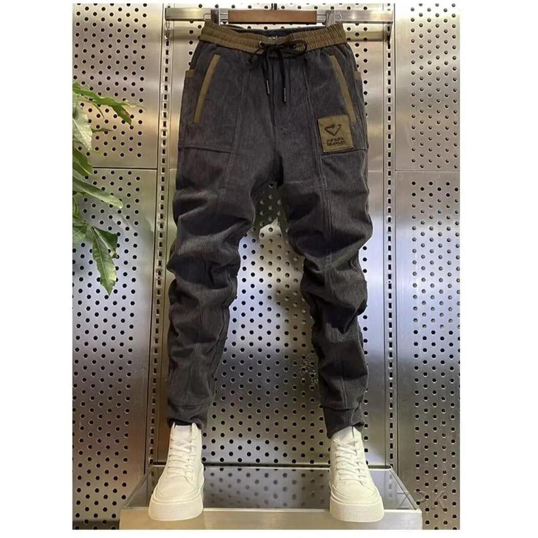 Denholm Corduroy Cargo Joggers with Cuffed Ankle