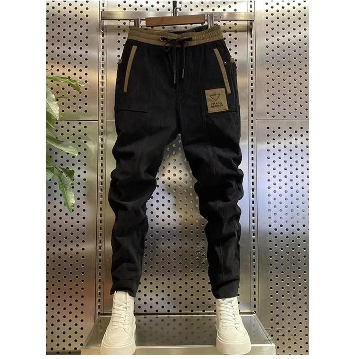 Denholm Corduroy Cargo Joggers with Cuffed Ankle