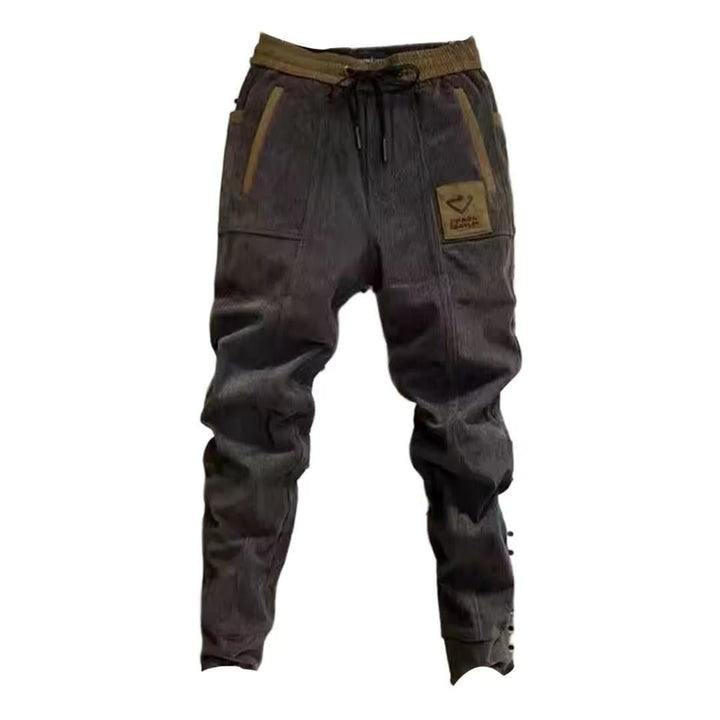 Denholm Corduroy Cargo Joggers with Cuffed Ankle