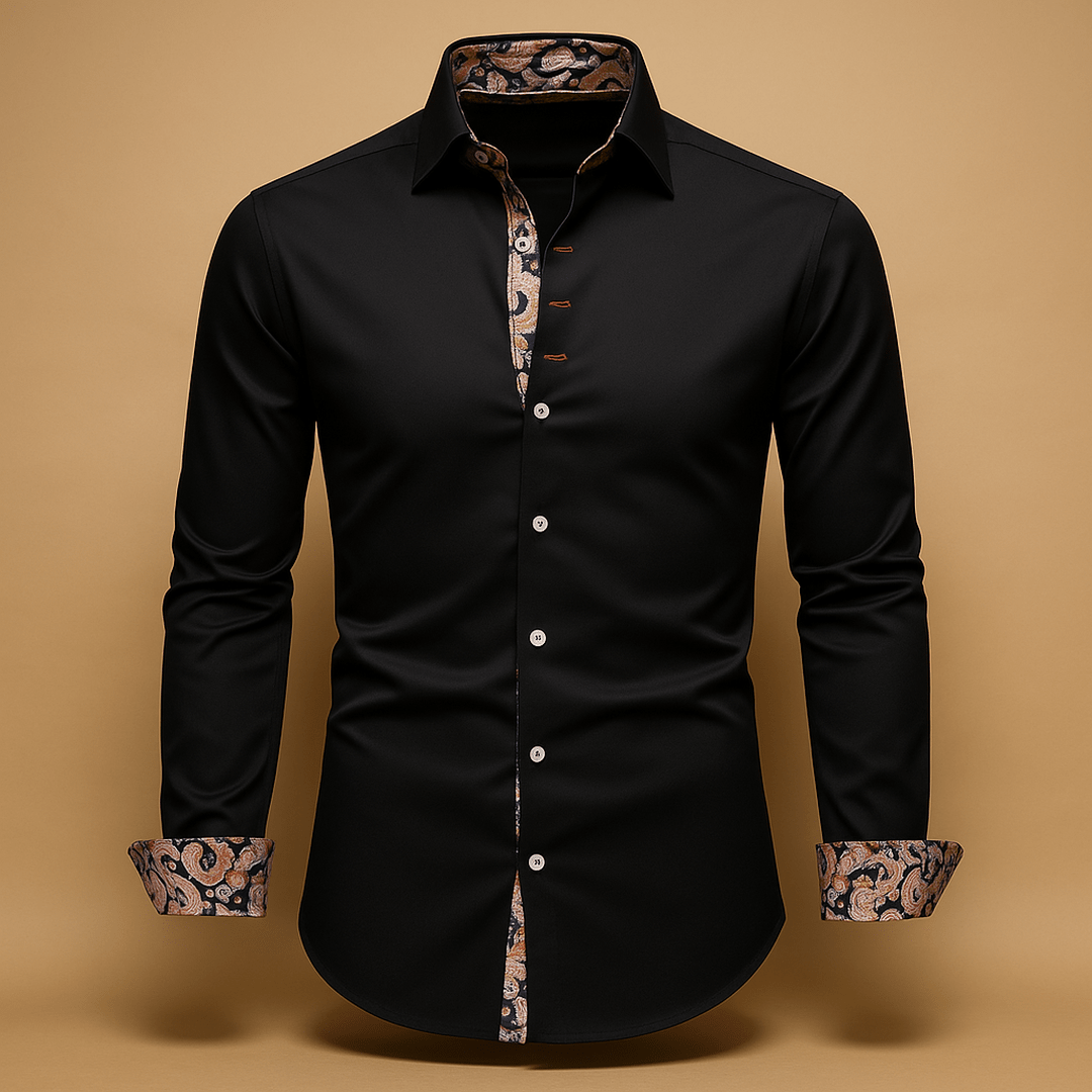 Ellery Slim-Fit Shirt with Contrast Collar Trim