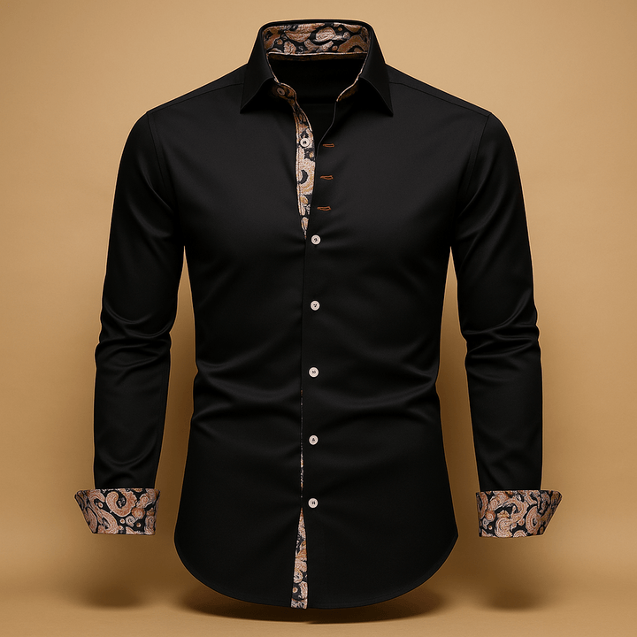 Ellery Slim-Fit Shirt with Contrast Collar Trim