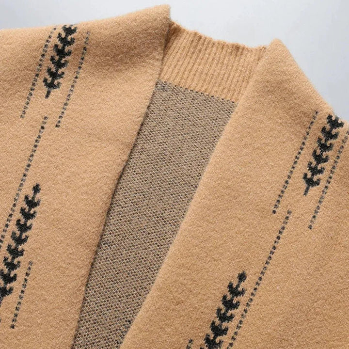 Harrow Knit Cardigan with Heritage Print