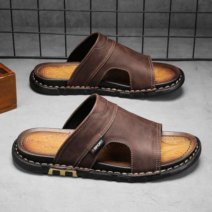 Kael Wide Strap Slide Sandals