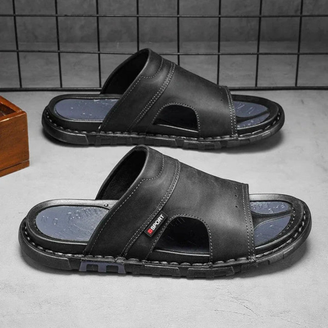 Kael Wide Strap Slide Sandals