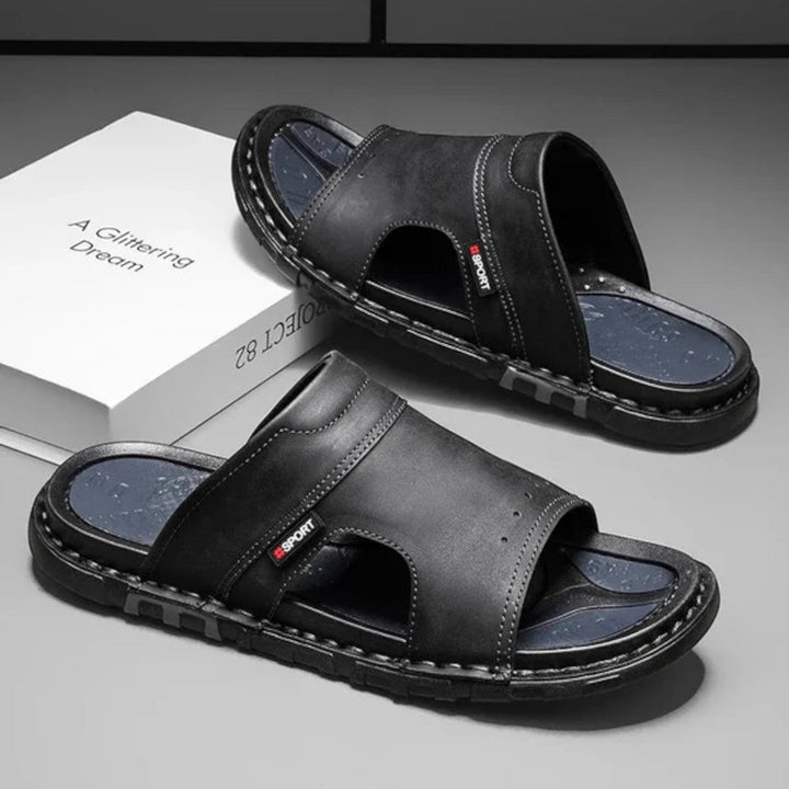 Kael Wide Strap Slide Sandals