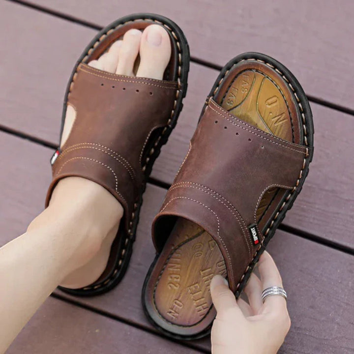 Kael Wide Strap Slide Sandals