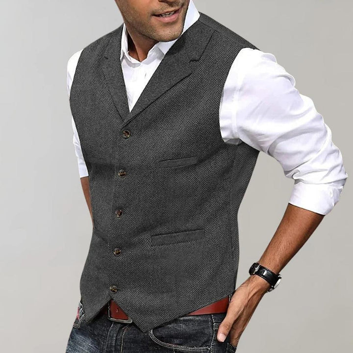 Kensington Herringbone Pattern Vest