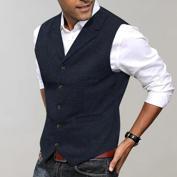 Kensington Herringbone Pattern Vest