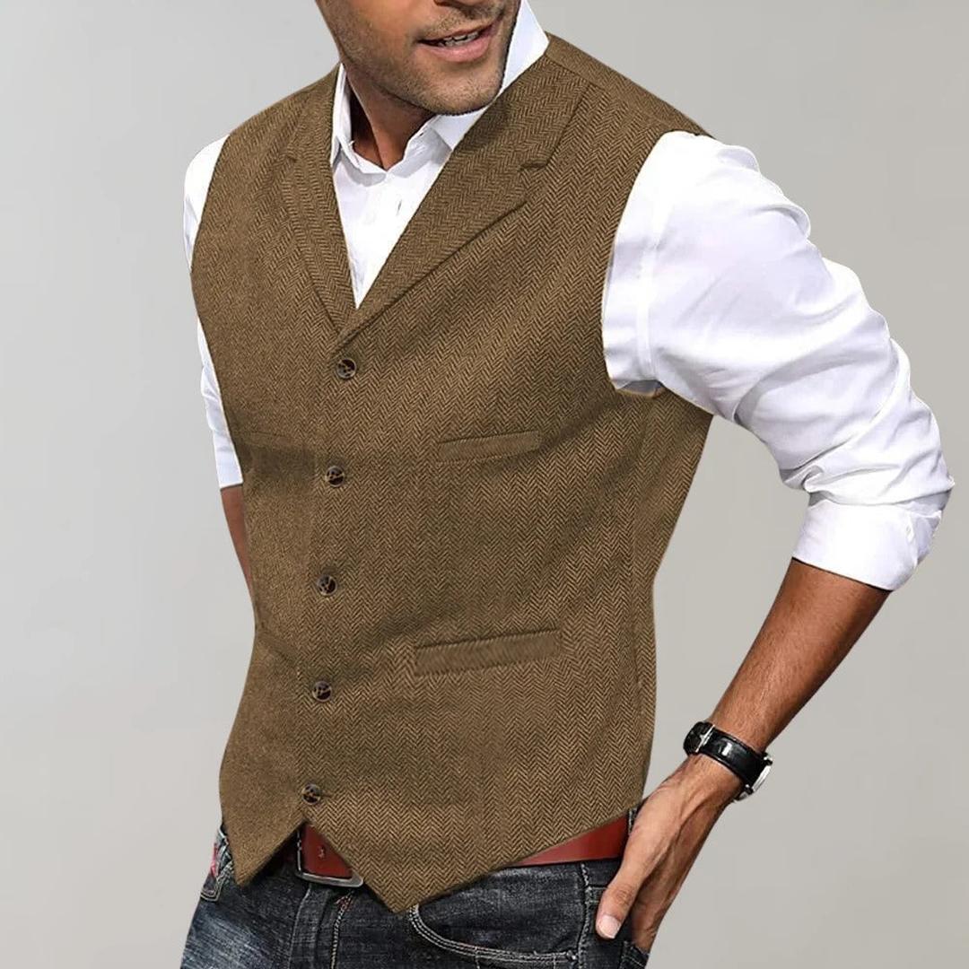 Kensington Herringbone Pattern Vest