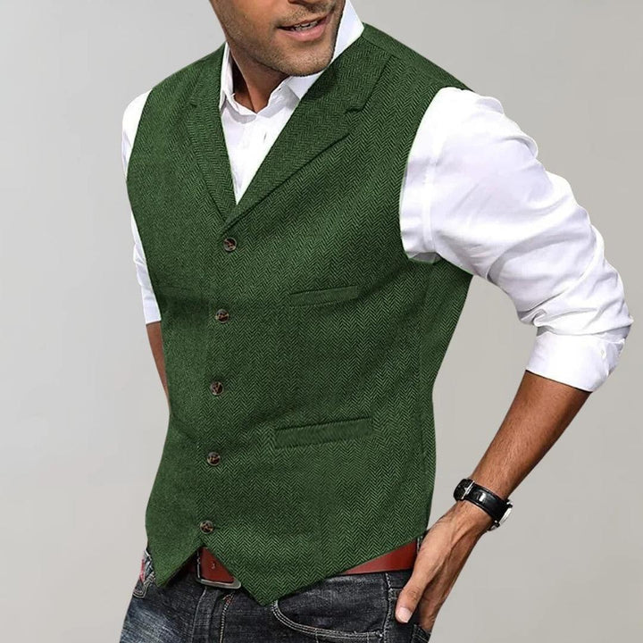 Kensington Herringbone Pattern Vest