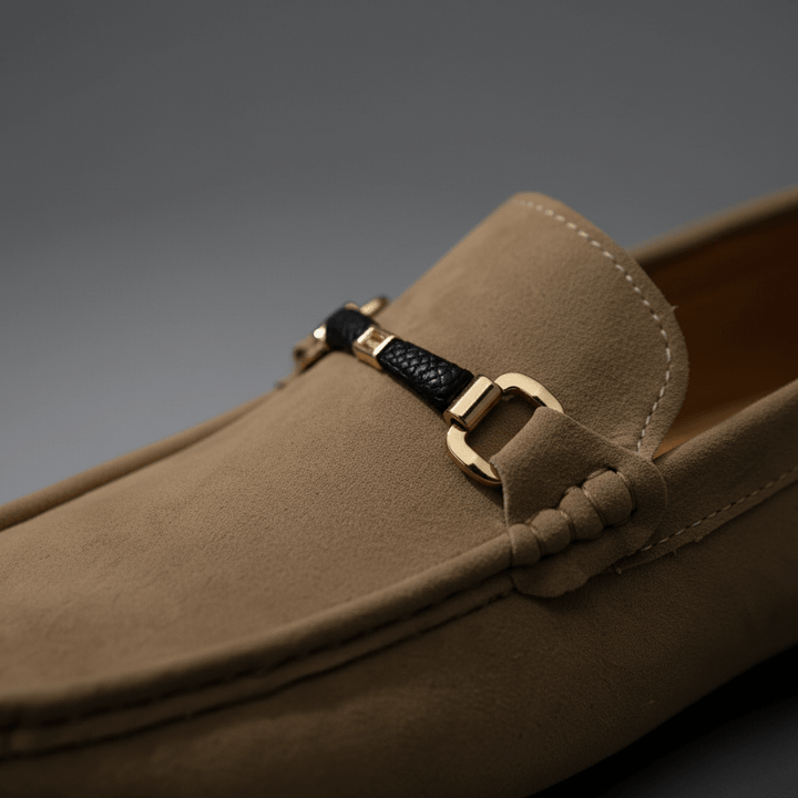 Kingsley Loafers with Metal Buckle Trim