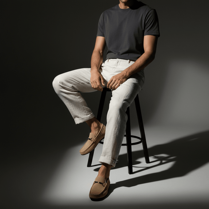 Kingsley Loafers with Metal Buckle Trim