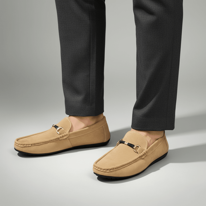 Kingsley Loafers with Metal Buckle Trim