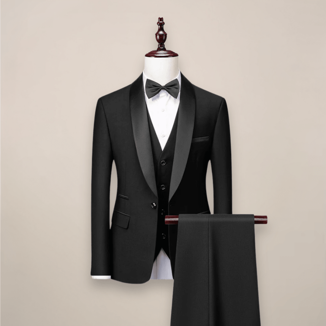 Lockwood Shawl-Lapel Three-Piece Tuxedo