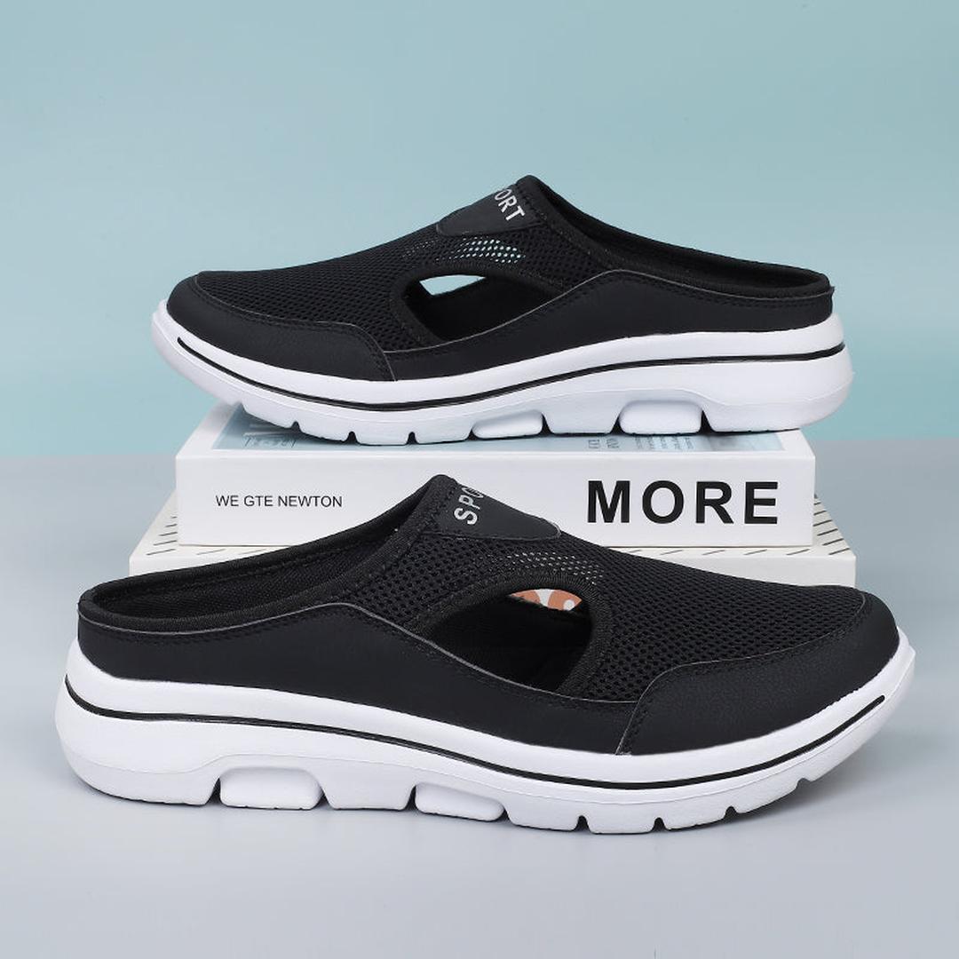 Marden Backless Slip-On Mules with Cut-Out Panels