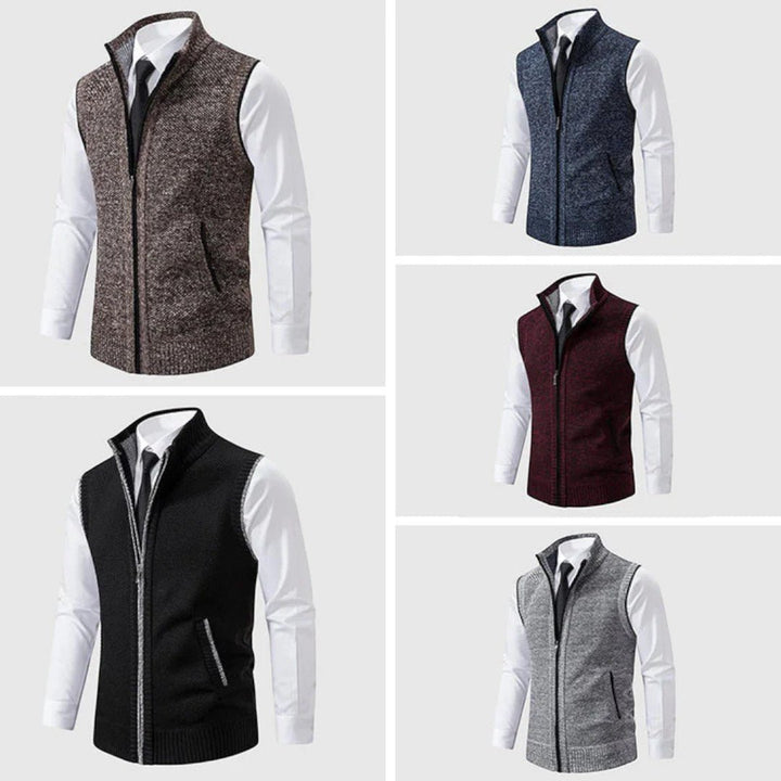 Maren Zip-Up Sleeveless Knit Vest