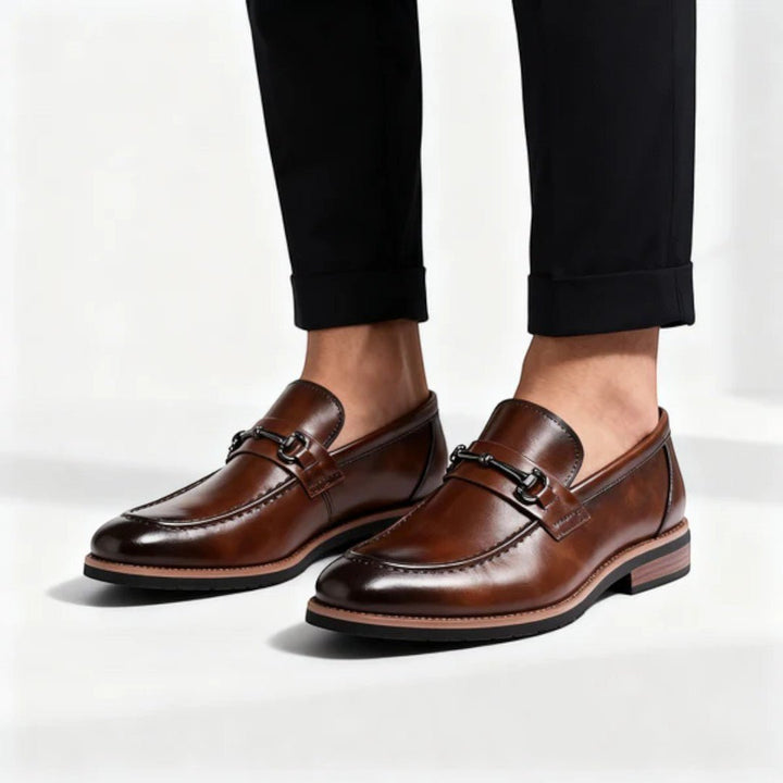 Marlo Bit Detail Leather Loafers