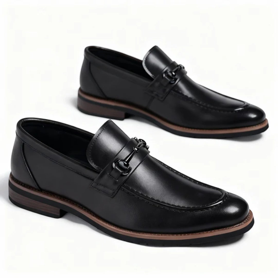 Marlo Bit Detail Leather Loafers
