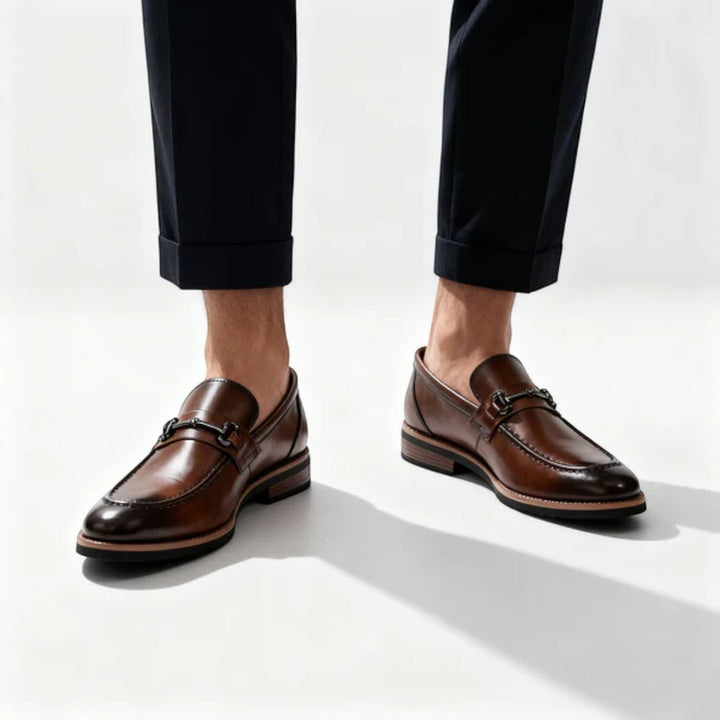 Marlo Bit Detail Leather Loafers