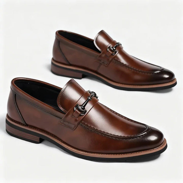 Marlo Bit Detail Leather Loafers