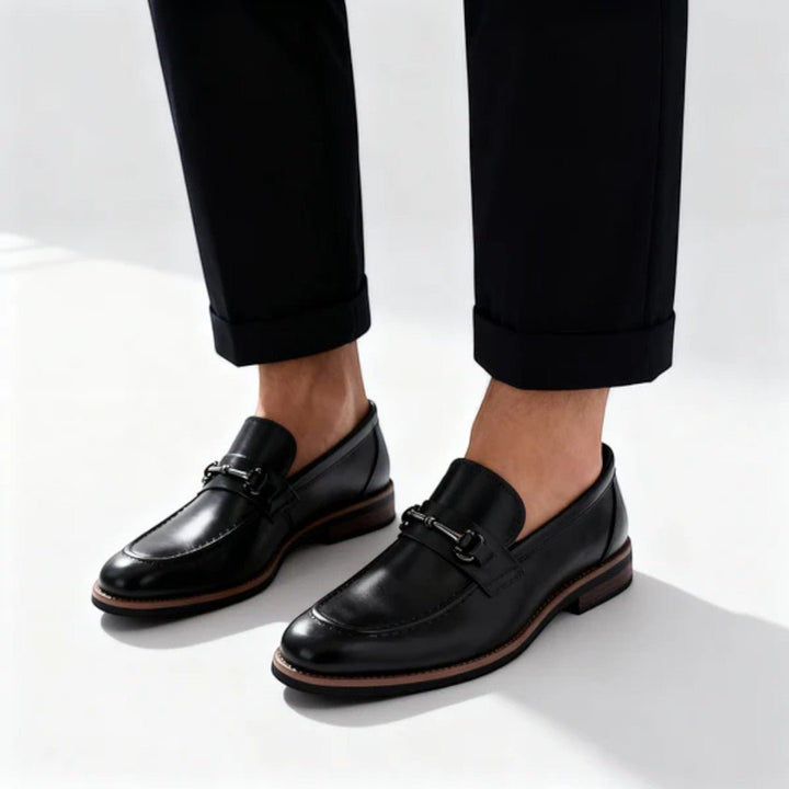 Marlo Bit Detail Leather Loafers