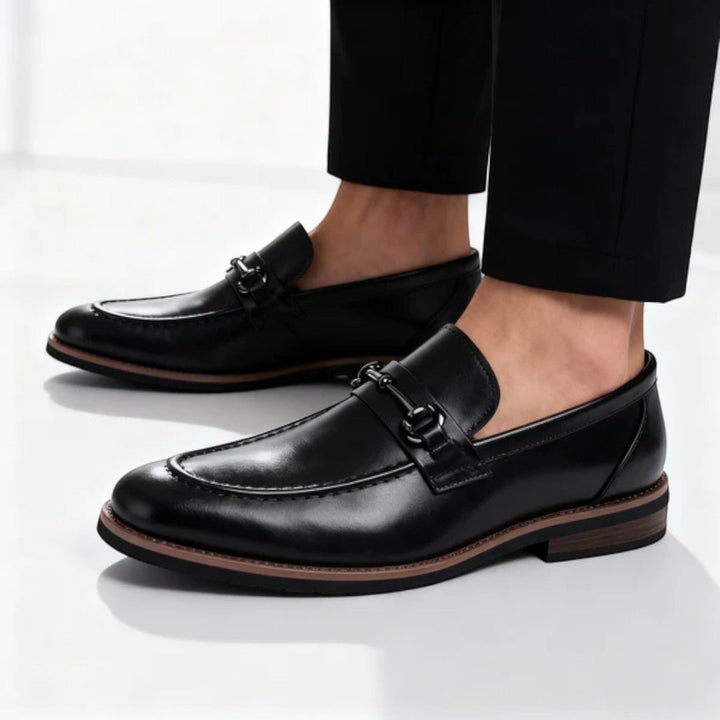 Marlo Bit Detail Leather Loafers
