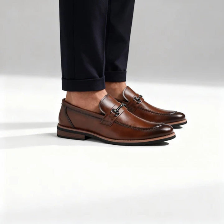 Marlo Bit Detail Leather Loafers