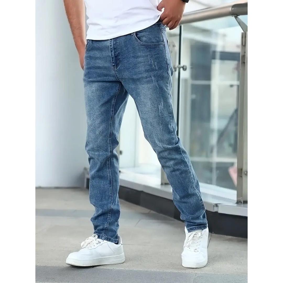 Marlowe Straight-Fit Jeans with Subtle Distressing