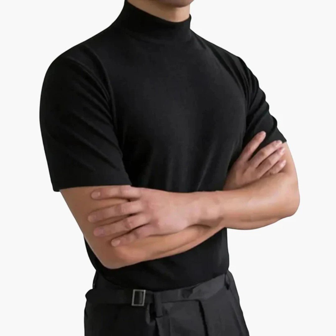 Men’s High Neck Short Sleeve T-Shirt