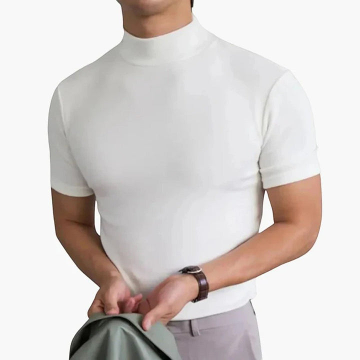 Men’s High Neck Short Sleeve T-Shirt