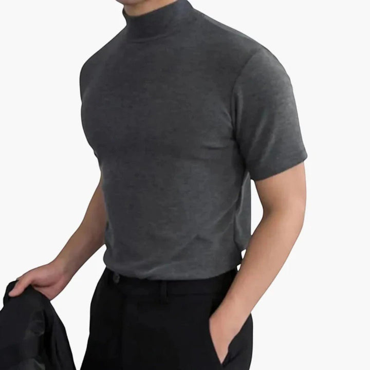 Men’s High Neck Short Sleeve T-Shirt