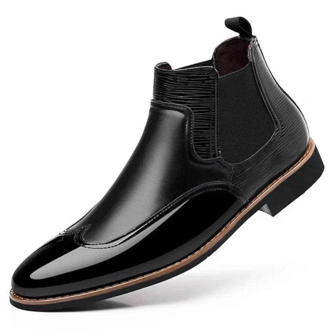 Merrow High-Gloss Chelsea Boots