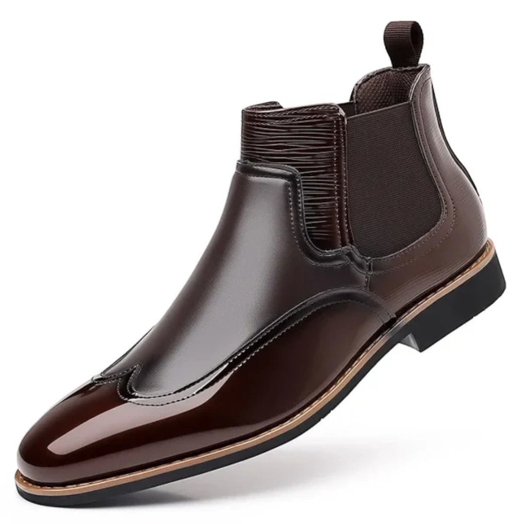 Merrow High-Gloss Chelsea Boots