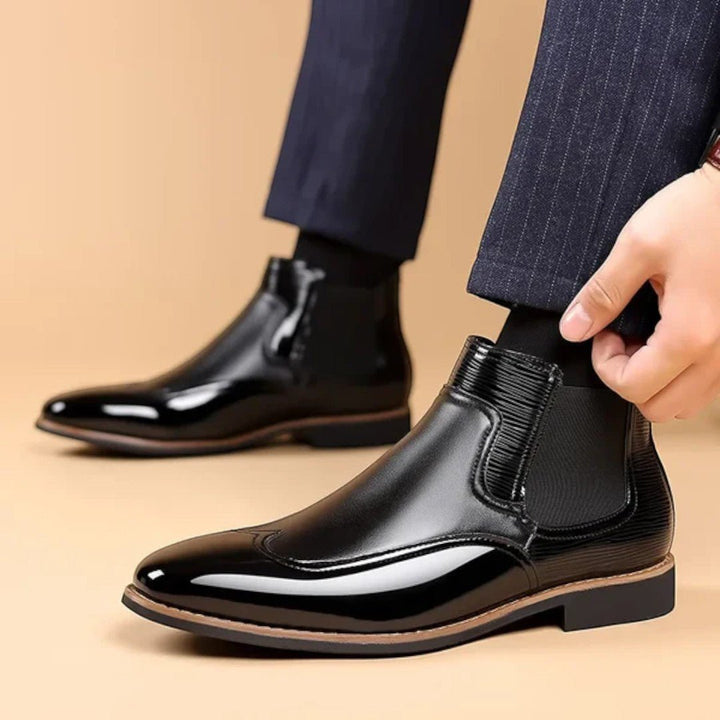 Merrow High-Gloss Chelsea Boots
