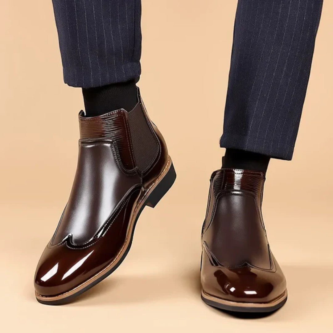 Merrow High-Gloss Chelsea Boots