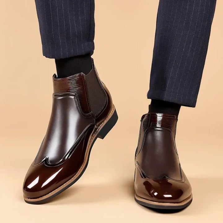 Merrow High-Gloss Chelsea Boots