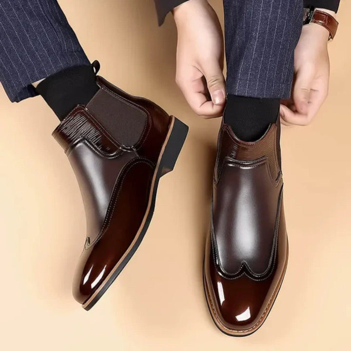 Merrow High-Gloss Chelsea Boots