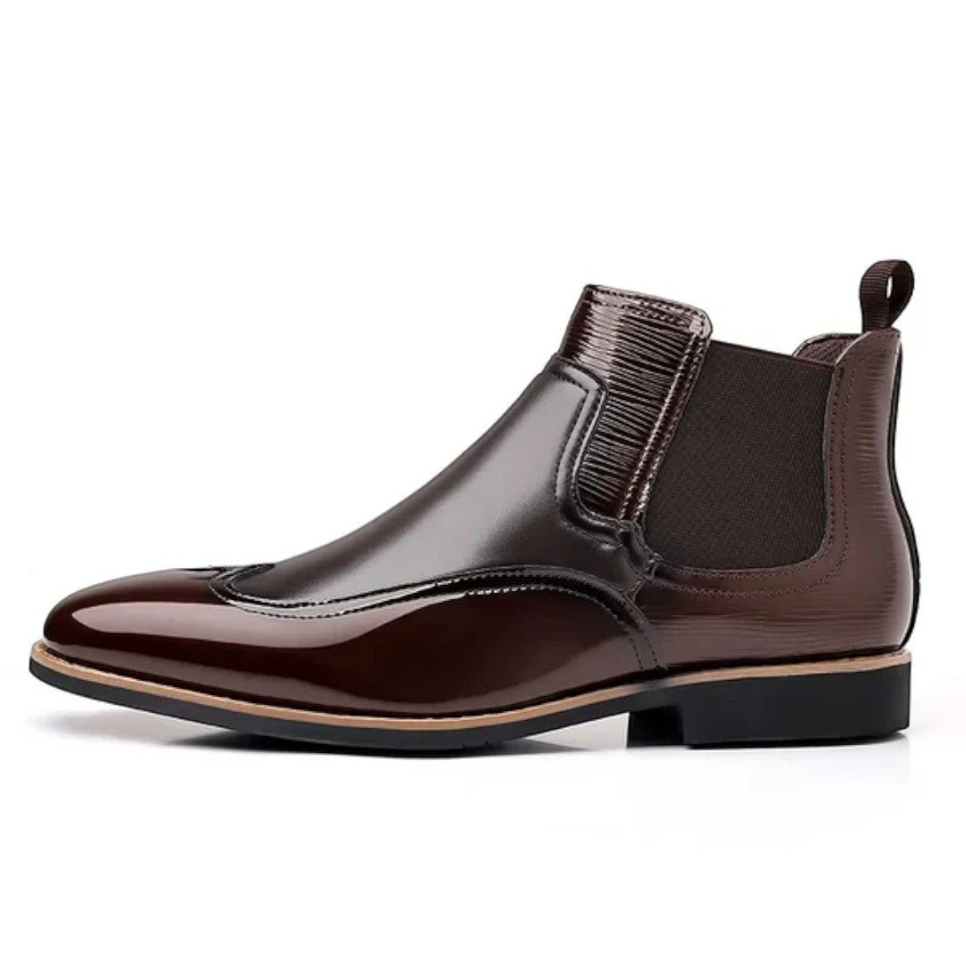 Merrow High-Gloss Chelsea Boots