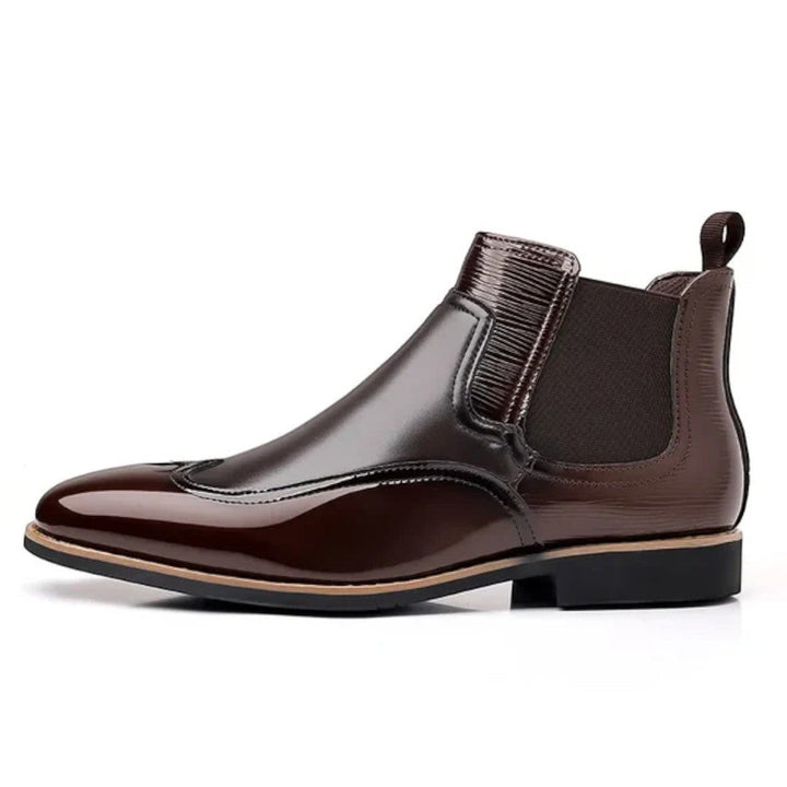 Merrow High-Gloss Chelsea Boots
