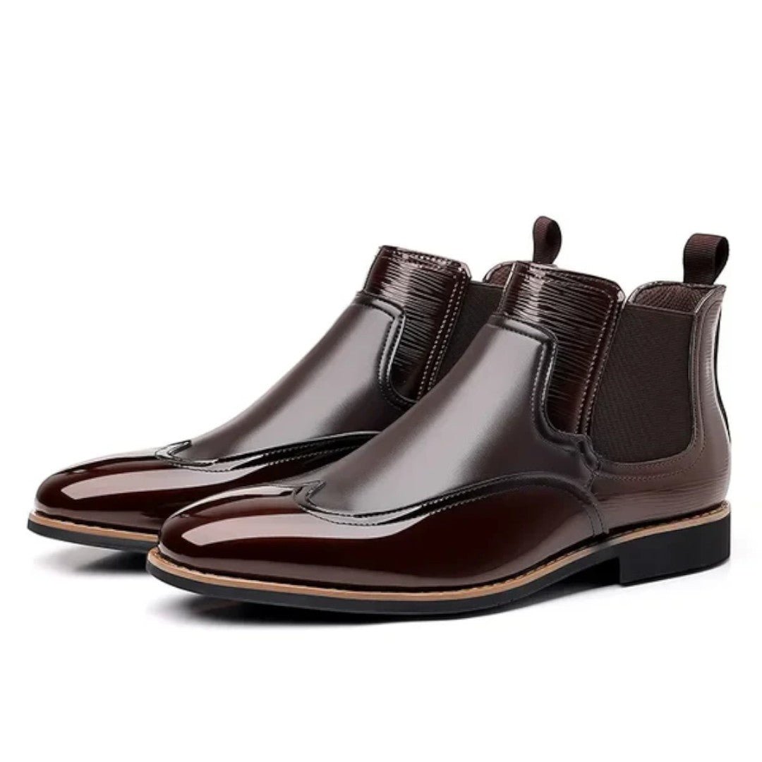 Merrow High-Gloss Chelsea Boots