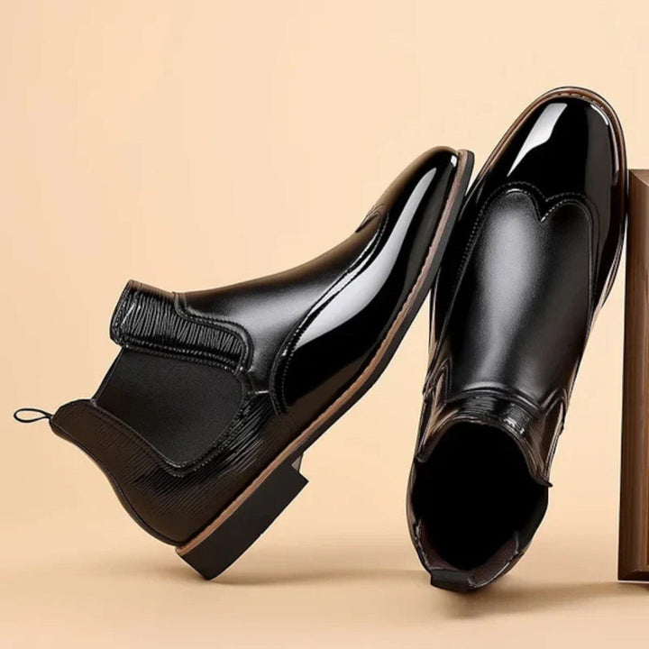 Merrow High-Gloss Chelsea Boots